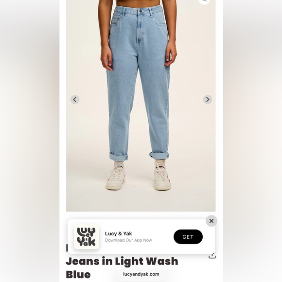 Lucy & Yak Dana Light Blue Women Jeans - Picture 5 of 5